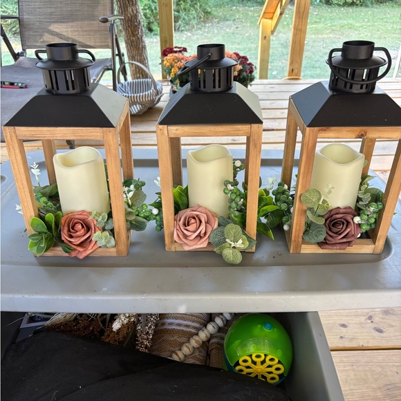 6 wooden led lanterns all work - Picture 2 of 3